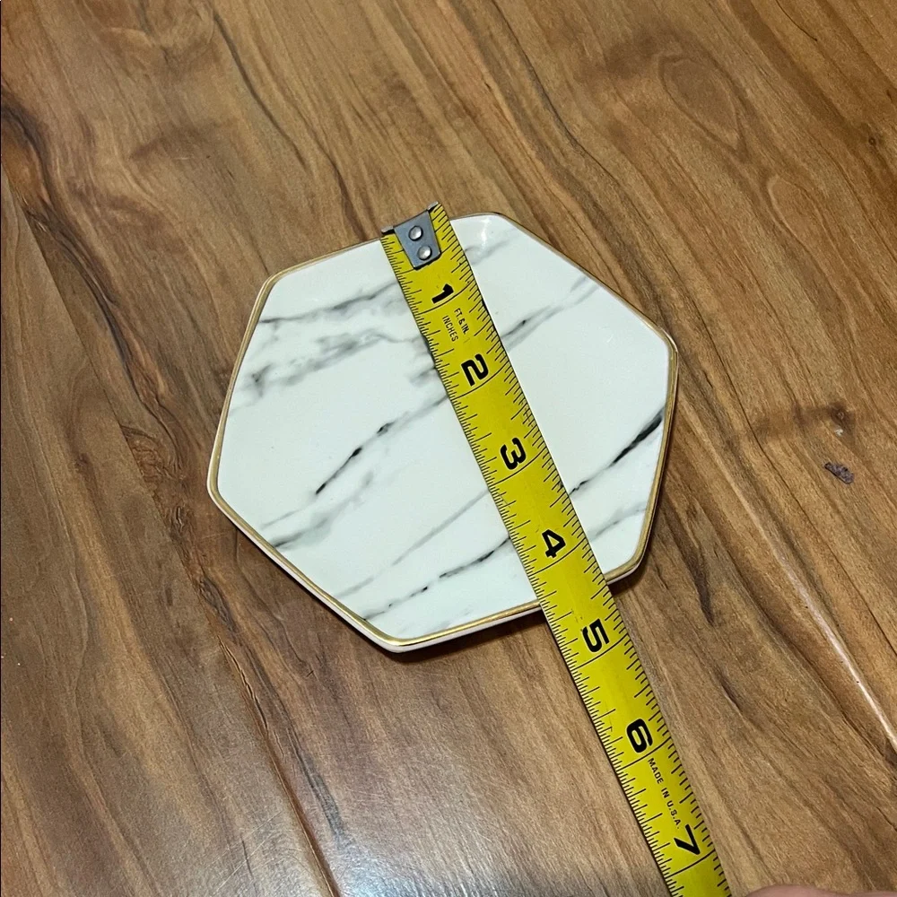 Hexagonal Marble Trinket Dish